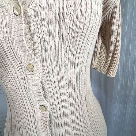 Liz Claiborne | Women’s | Sweaters | S | Button-Down V-Cut Sweater Shirt - Picture 3 of 6